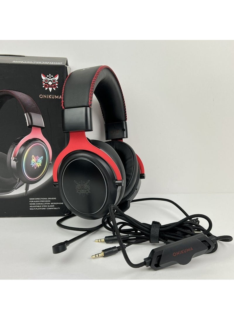 X10 Over Ear Gaming Stereo Headset With Noise Canceling Detachable Mic for Gaming And Music