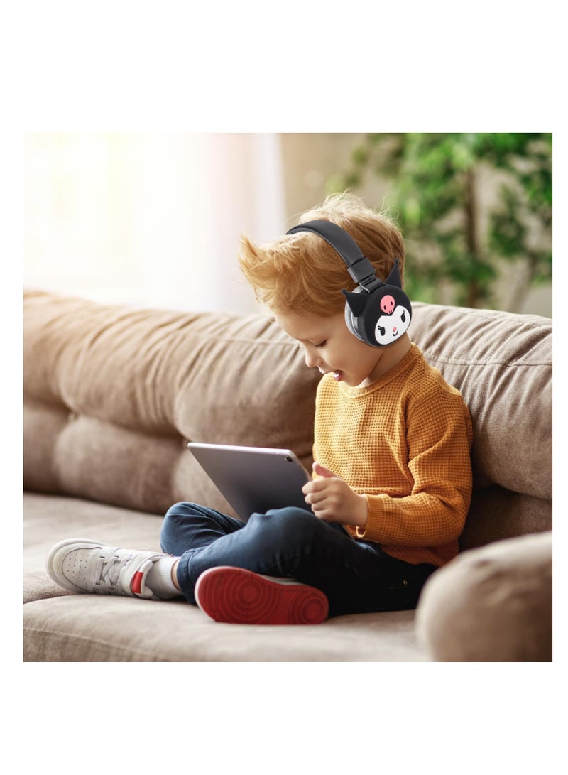 Cute Cat Ear Bluetooth Headphones for Kids with Microphone and TF Card, Perfect for School, Tablets, and Phones, Ideal for Boys and Girls