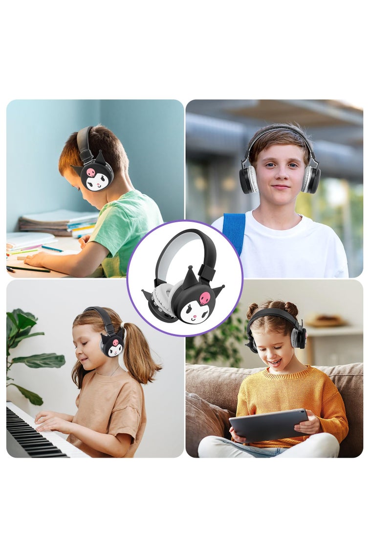 Cute Cat Ear Bluetooth Headphones for Kids with Microphone and TF Card, Perfect for School, Tablets, and Phones, Ideal for Boys and Girls