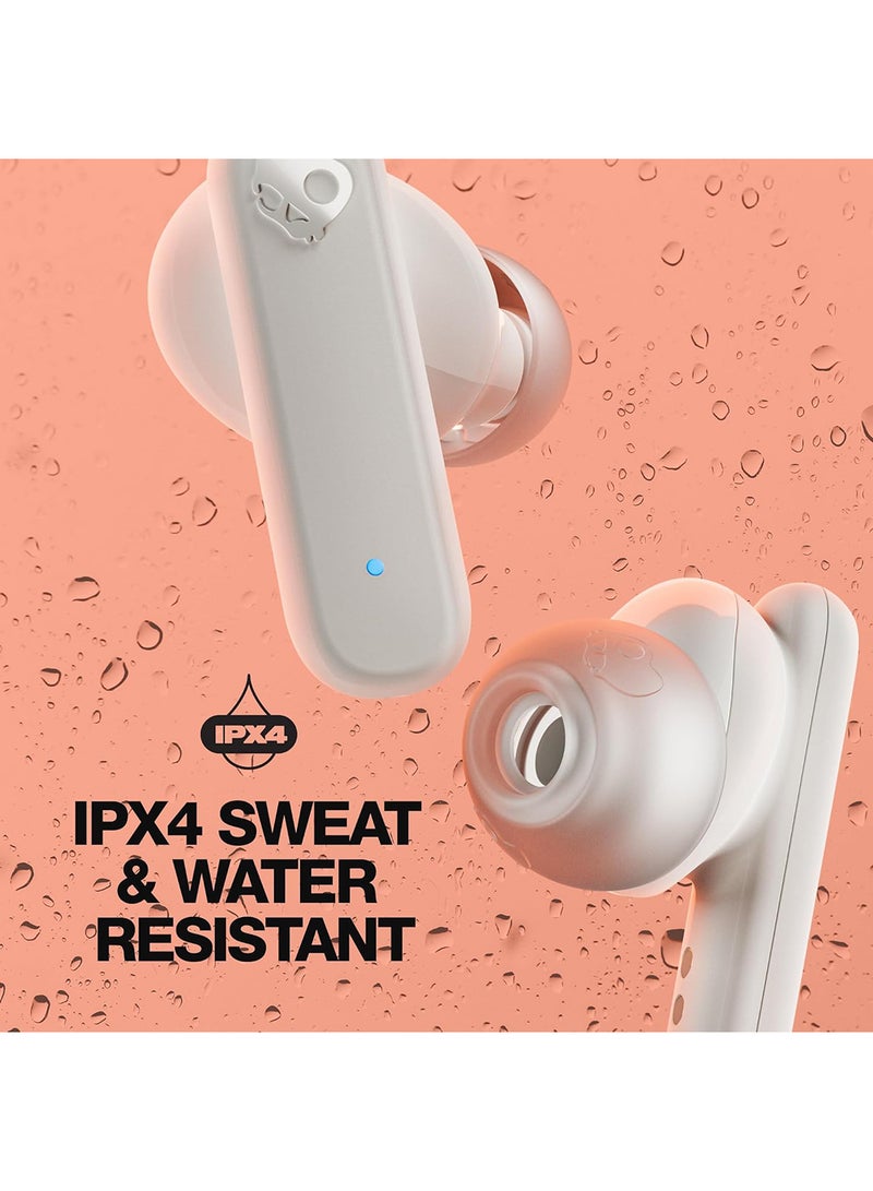 Smokin' Buds in-Ear Wireless Earbuds, 20 Hr Battery, 50% Renewable Plastics, Microphone, Works With iPhone Android And Bluetooth Devices And More Bone/Orange Glow