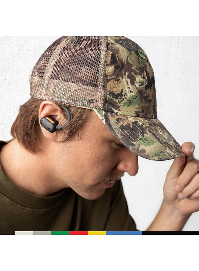 Push ANC Active in-Ear Wireless Earbuds, 58 Hr Battery, IP67 Waterproof, Wireless Charging, Microphone, Works With iPhone Android And Bluetooth Devices True Black/Orange