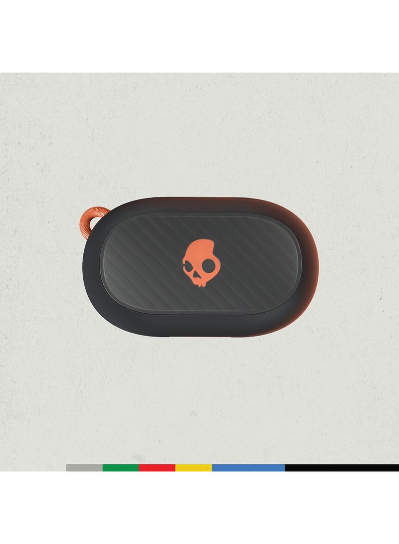 Sesh ANC Active Wireless In-Ear Headphones With Noise Cancellation, 48 Hours of Autonomy, IP67 Waterproof, Microphone, Compatible With iPhone And Android True Black/Orange