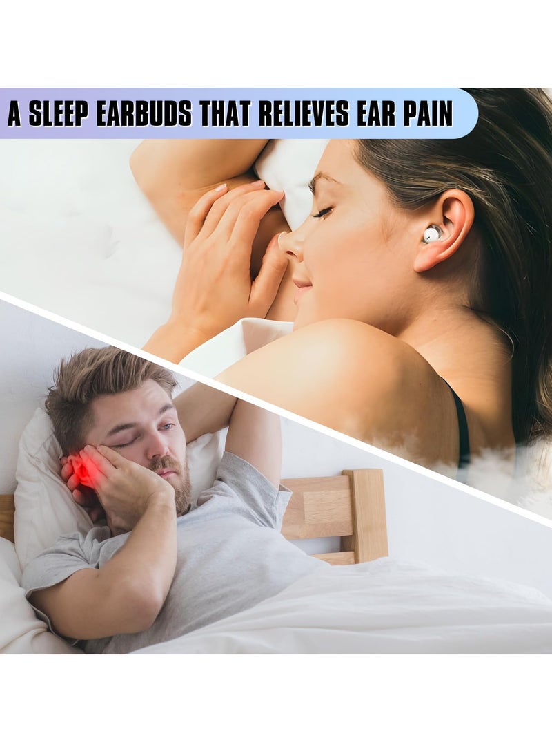 Wireless Sleep Earbuds for Side Sleepers, Comfortable Bluetooth Headphones with Noise Blocking, Bluetooth 5.3 Tiny Design for Restful Sleep and Sports (Beige)