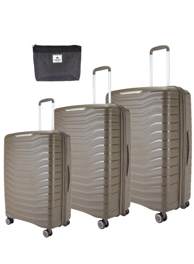 Pierre Cardin Luggage Lightweight Suitcase for Travel,