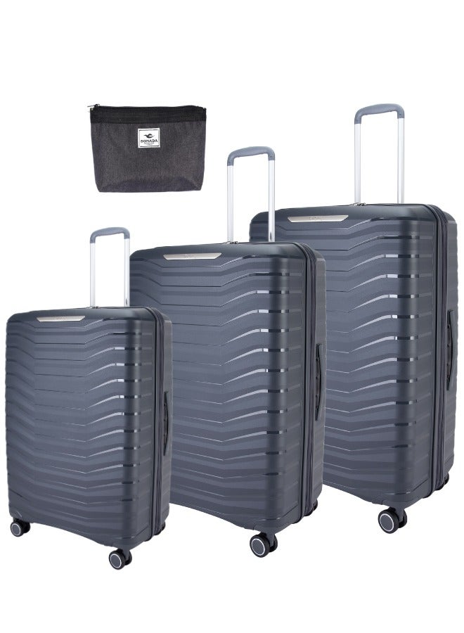 Pierre Cardin Luggage Lightweight Suitcase for Travel,