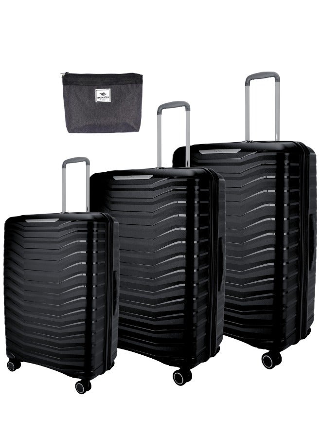 Pierre Cardin Luggage Lightweight Suitcase for Travel,