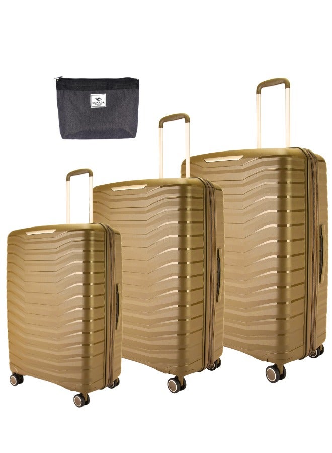 Pierre Cardin Luggage Lightweight Suitcase for Travel,