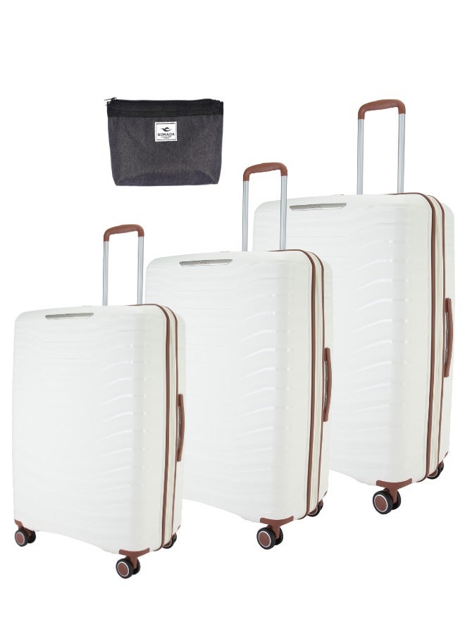 Pierre Cardin Luggage Lightweight Suitcase for Travel,