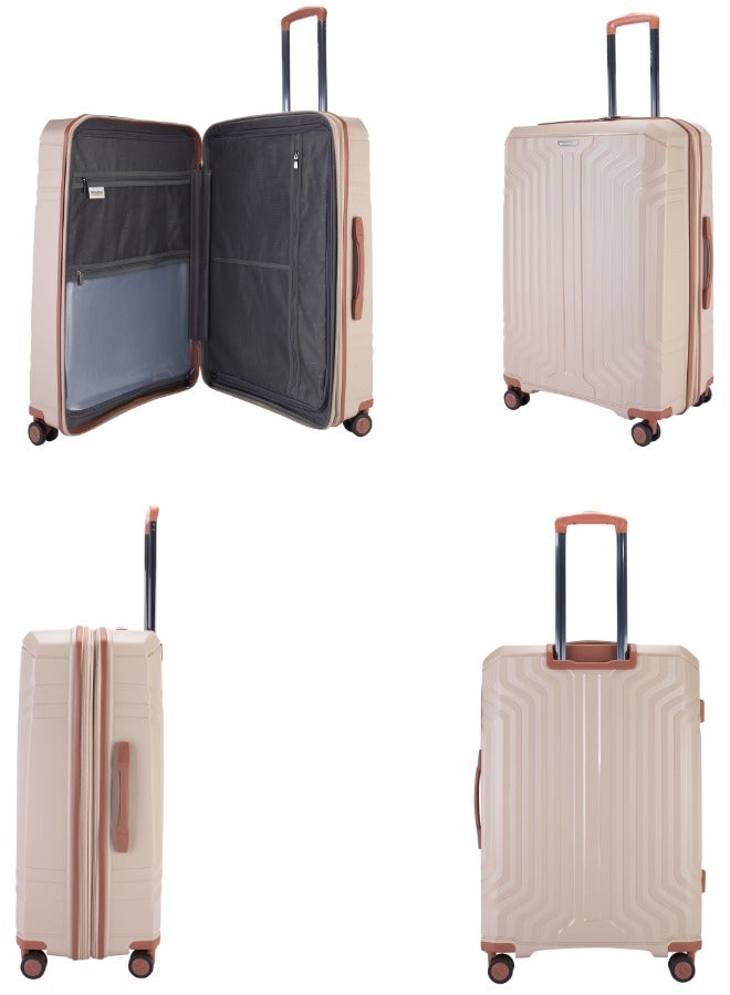 Sonada Hardside Luggage Set of 3 Expandable PP Material With Double Zipper, ANTI Theft Lock