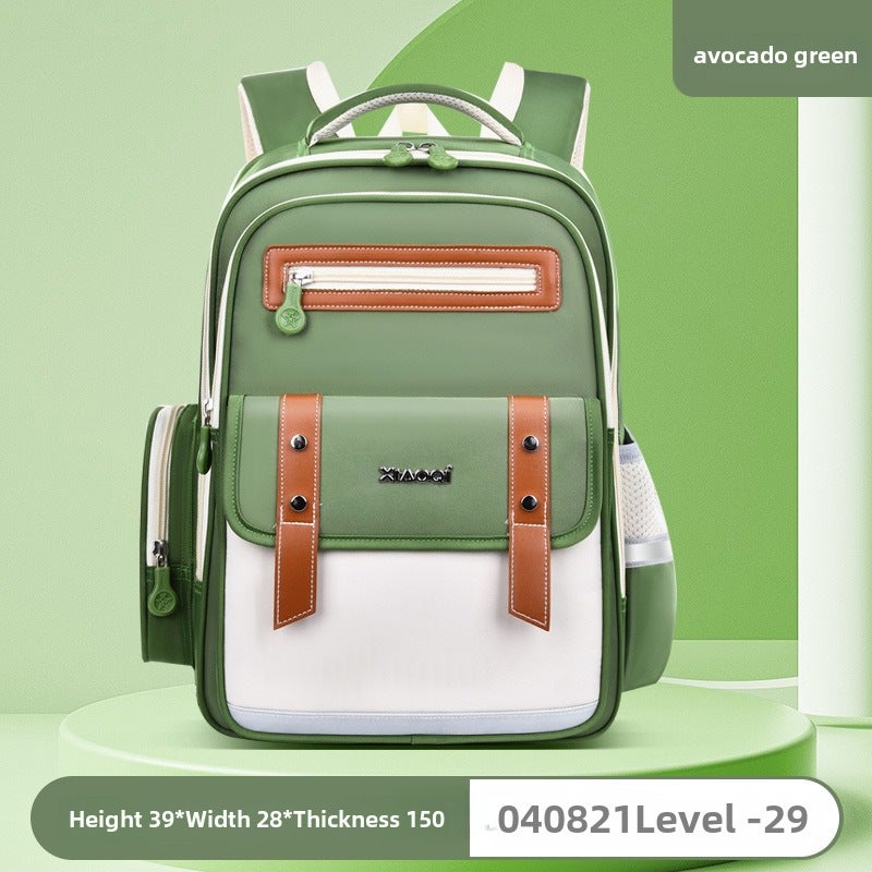 2024 Kids High-End Lightweight, Waterproof Backpack Green small size