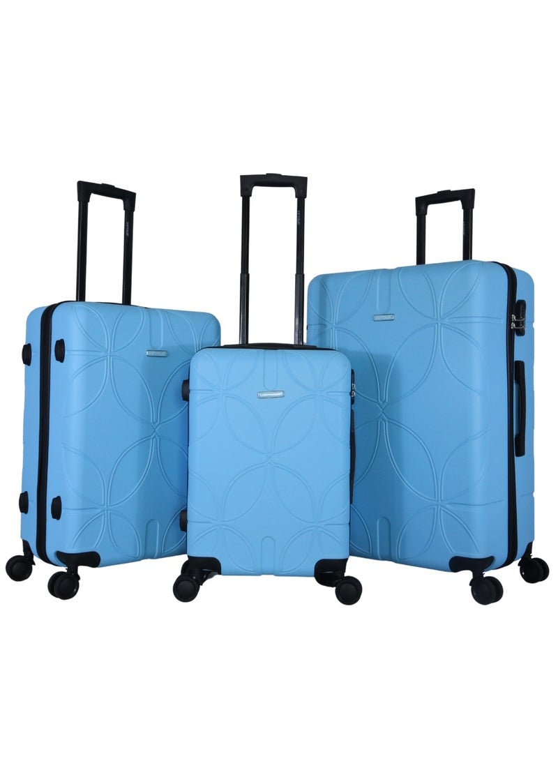 Luggage Set 3Pcs ABS Trolley Bag Set With Number Lockable System