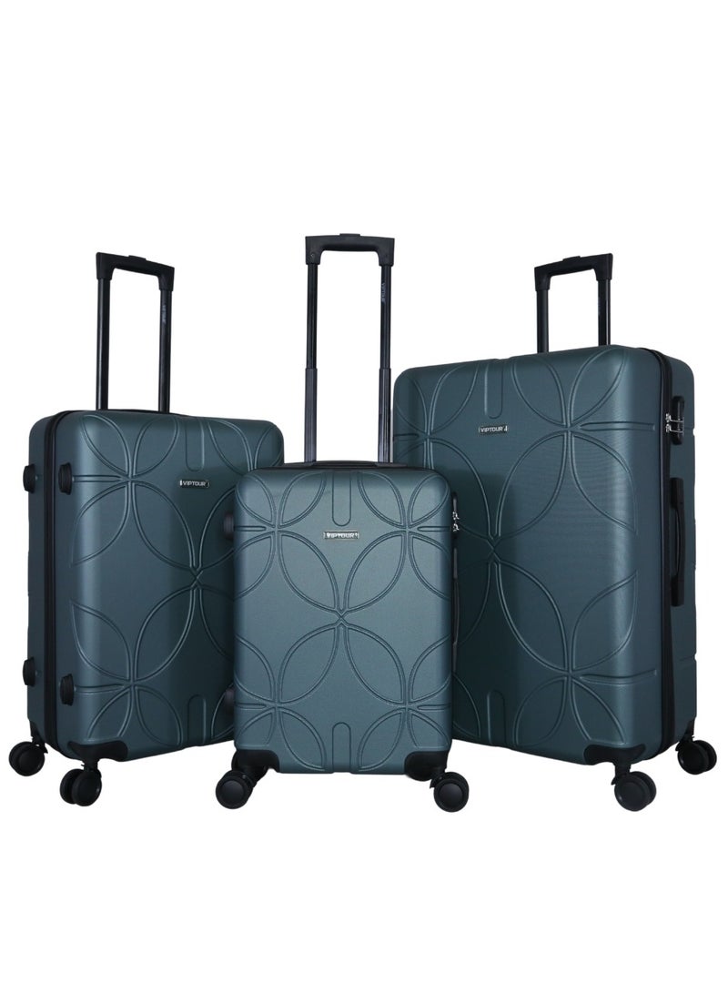 Luggage Set 3Pcs ABS Trolley Bag Set With Number Lockable System