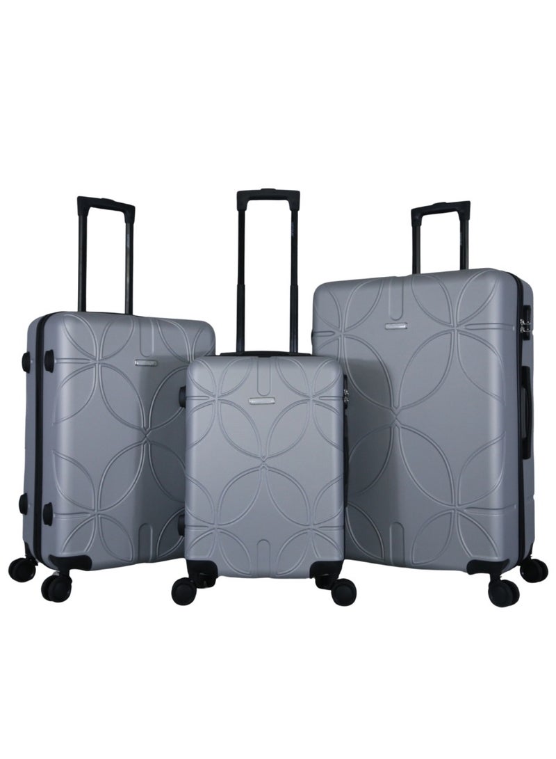 Luggage Set 3Pcs ABS Trolley Bag Set With Number Lockable System