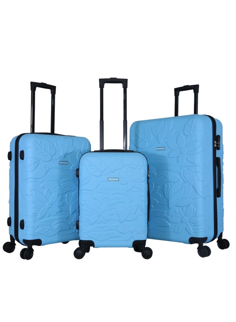 Luggage Set 3Pcs ABS Trolley Bag Set With Number Lockable System