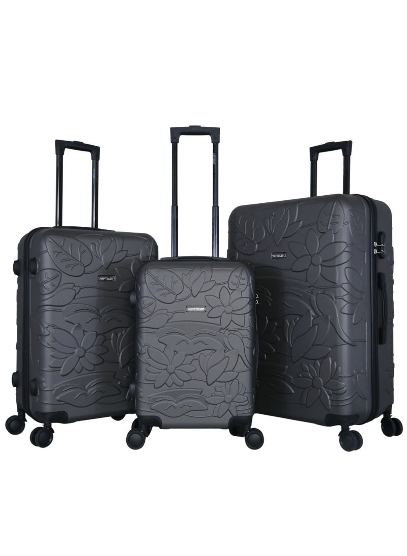 Luggage Set 3Pcs ABS Trolley Bag Set With Number Lockable System