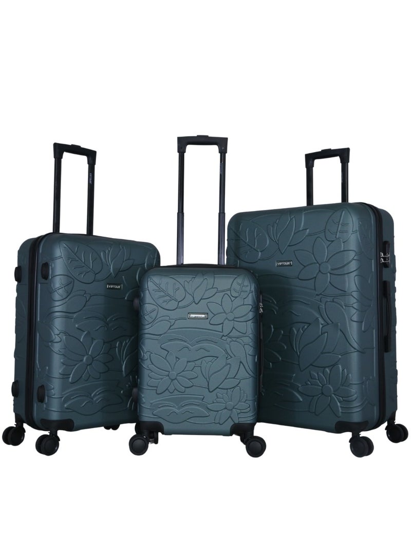 Luggage Set 3Pcs ABS Trolley Bag Set With Number Lockable System