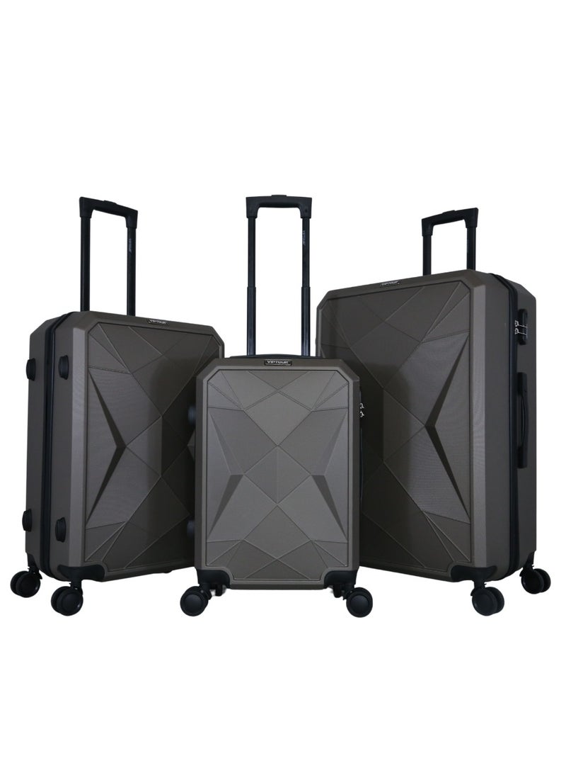 Luggage Set 3Pcs ABS Trolley Bag Set With Number Lockable System