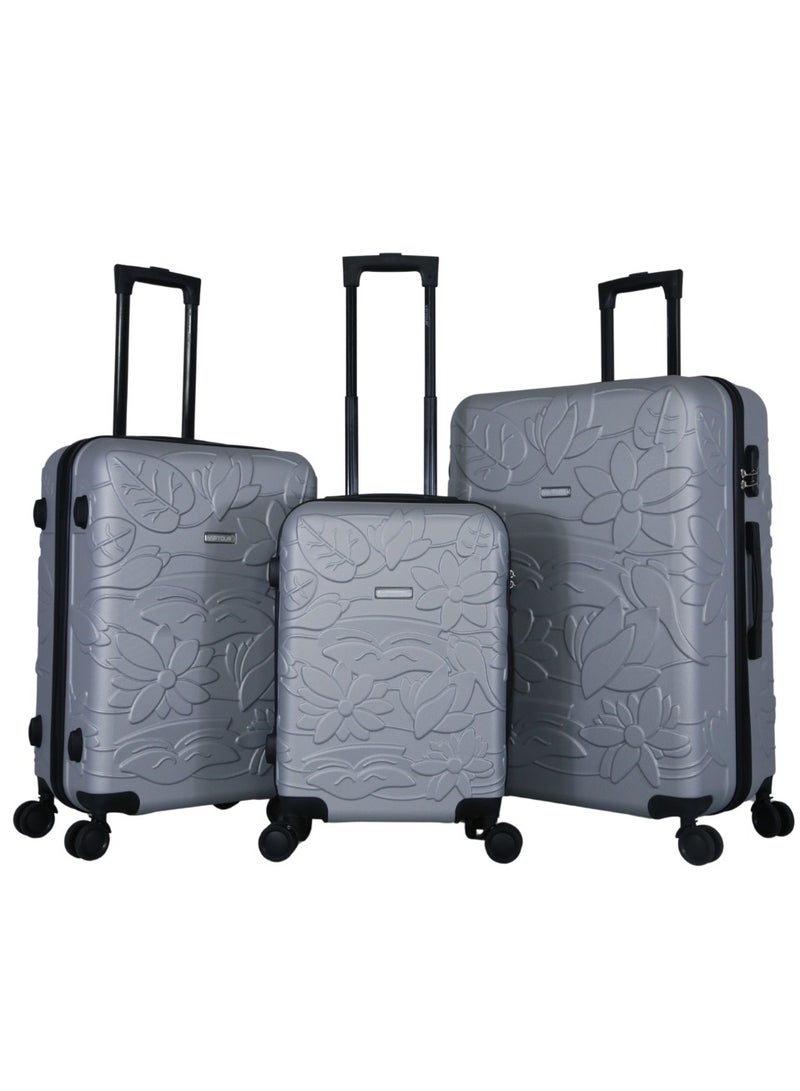 Luggage Set 3Pcs ABS Trolley Bag Set With Number Lockable System