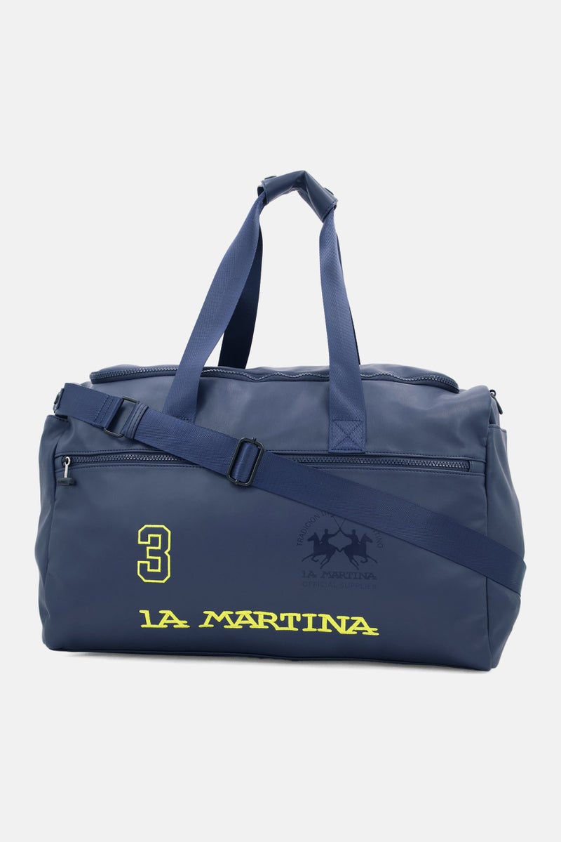 Men Brand Logo Travel Bag 50 L x 35 H x 18 W cm, Navy Combo