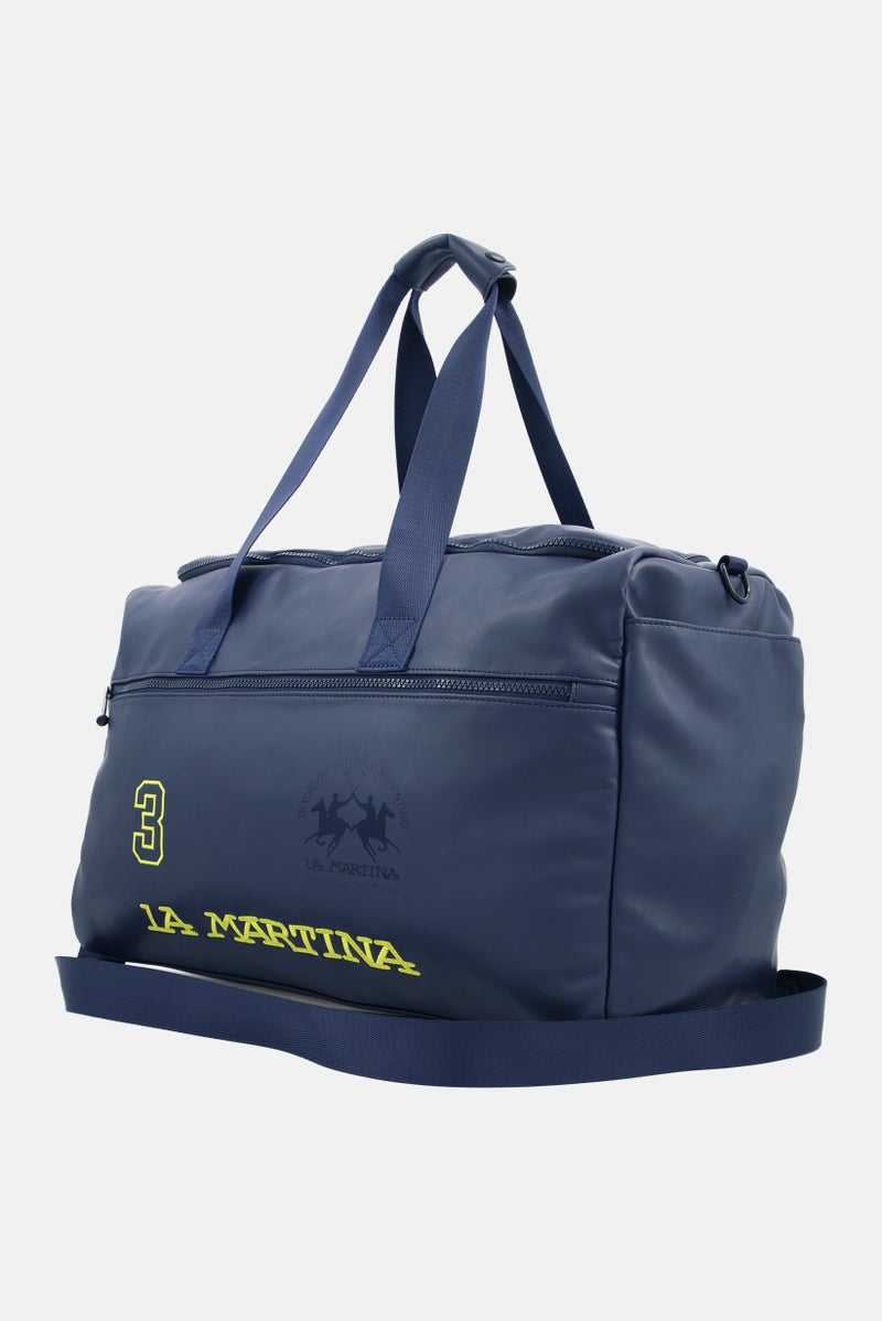 Men Brand Logo Travel Bag 50 L x 35 H x 18 W cm, Navy Combo