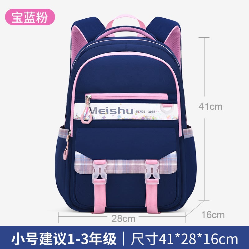 New Girls Lightweight Backpack for Grades 1-6 Sapphire Blue small size