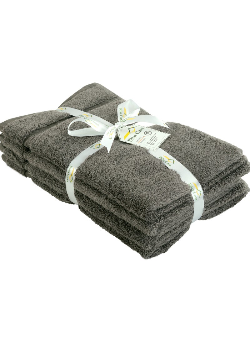 Bliss Casa 4-Piece 100% Combed Cotton Hand Towels - 550 GSM Quick Dry Highly Absorbent Hand Towel Set - Thick Soft Hotel Quality Towels for Hand And Spa 16x28 Inch