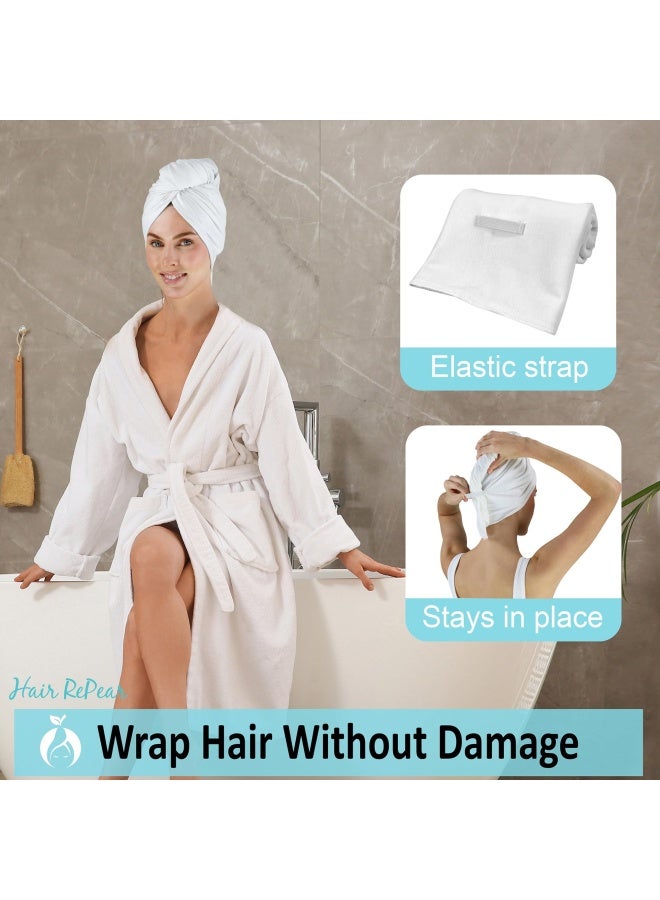 Hair Repear Ultimate Hair Towel - Anti Frizz Absorbent Premium Cotton Product To Enhance Your Healthy Natural Hair Perfect For Plopping Wrapping Scrunching Curly Wavy Or Straight Hair - Large 29X45In