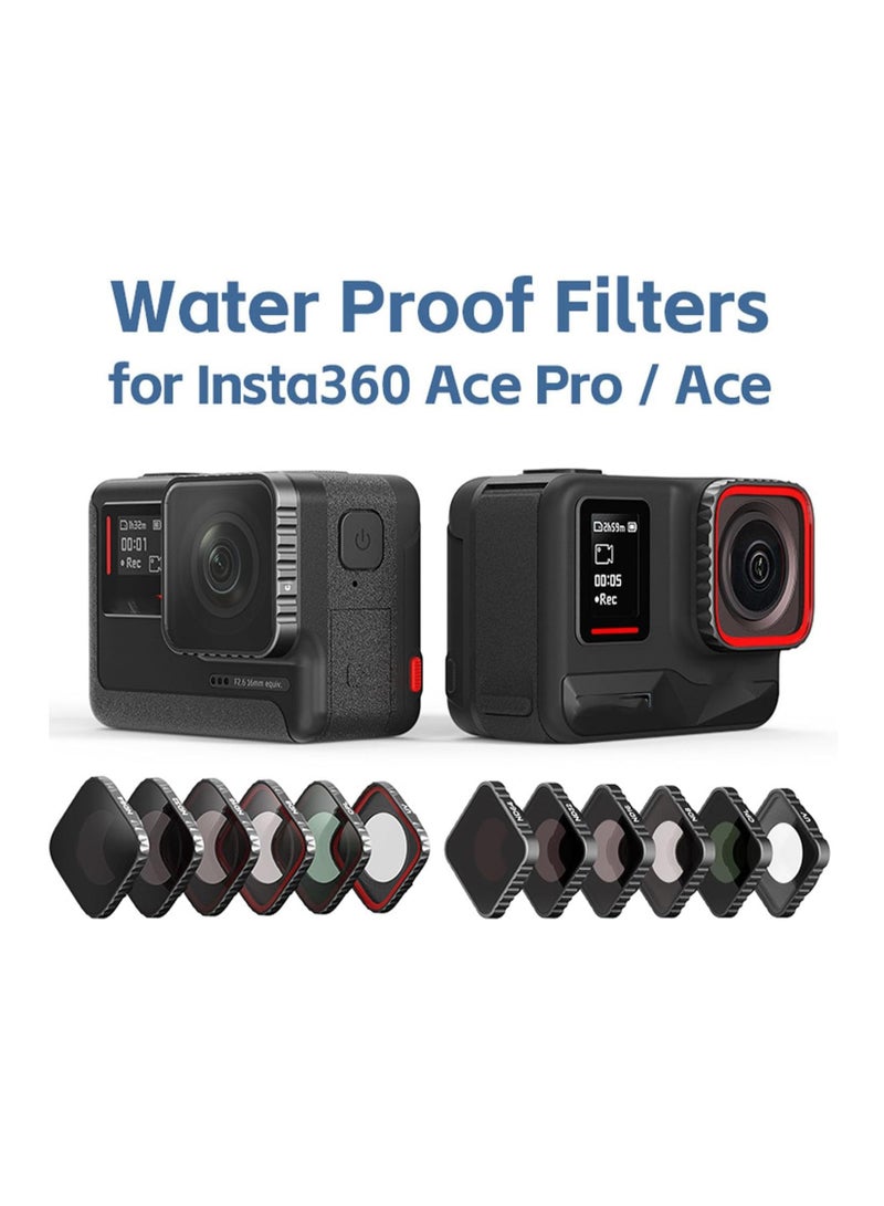 Insta 360 Ace Pro Lens Filters Set Waterproof ND8 ND16 ND32 ND64 Neutral Density Filters with Tool for Enhanced Photography