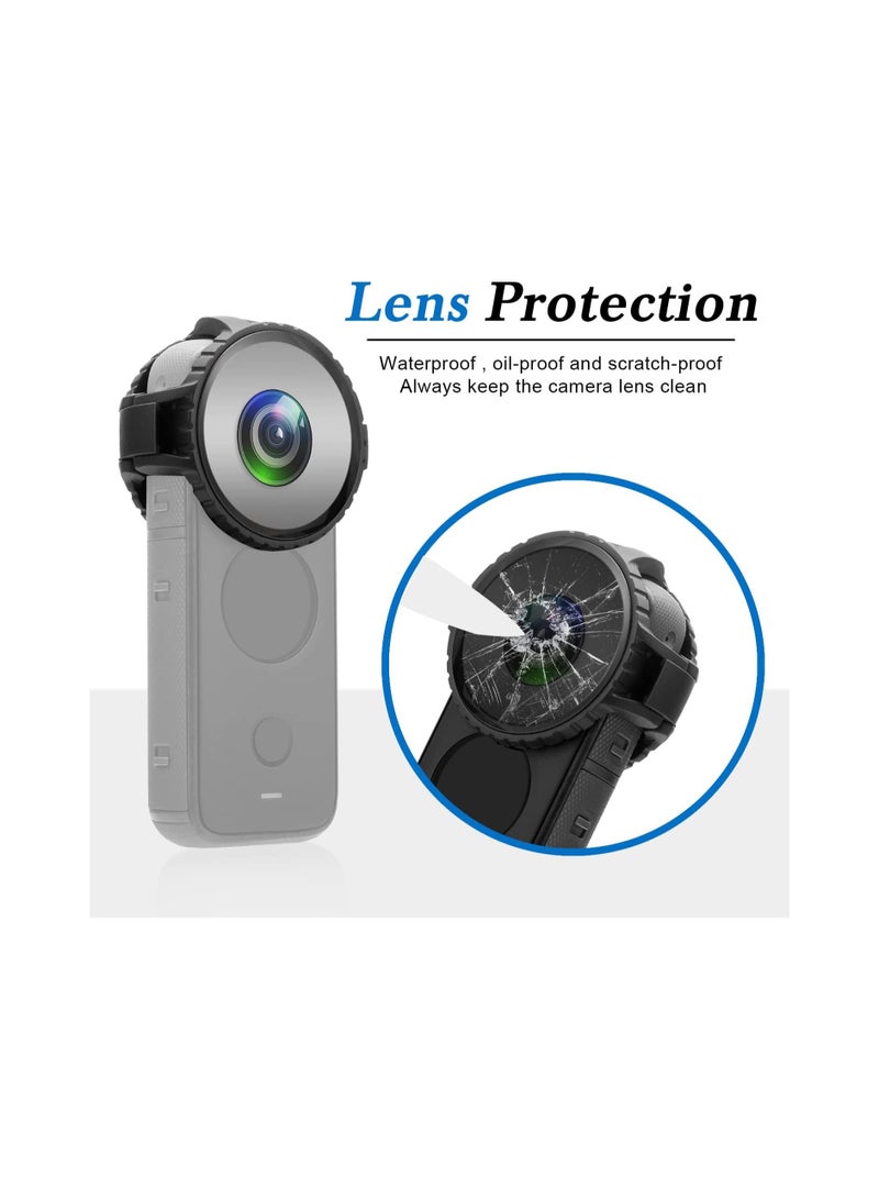 Durable Waterproof Lens Protectors for Insta360 One X2 Underwater Use High Transmittance Camera Lens Cover Supports 10m Diving