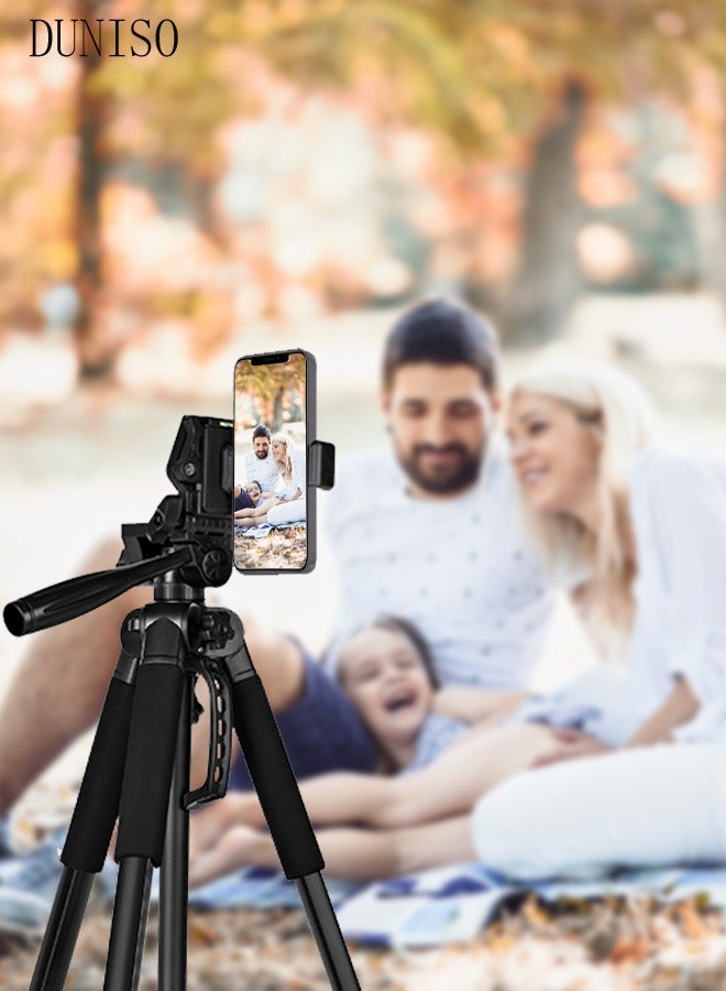 Tripod Stand Extendable Phone Tripod Stand with Portable Pouch, Portable Phone Tripod Stand, Phone Mount for iPhone＆ Android Phone Gopros DSLR Cameras