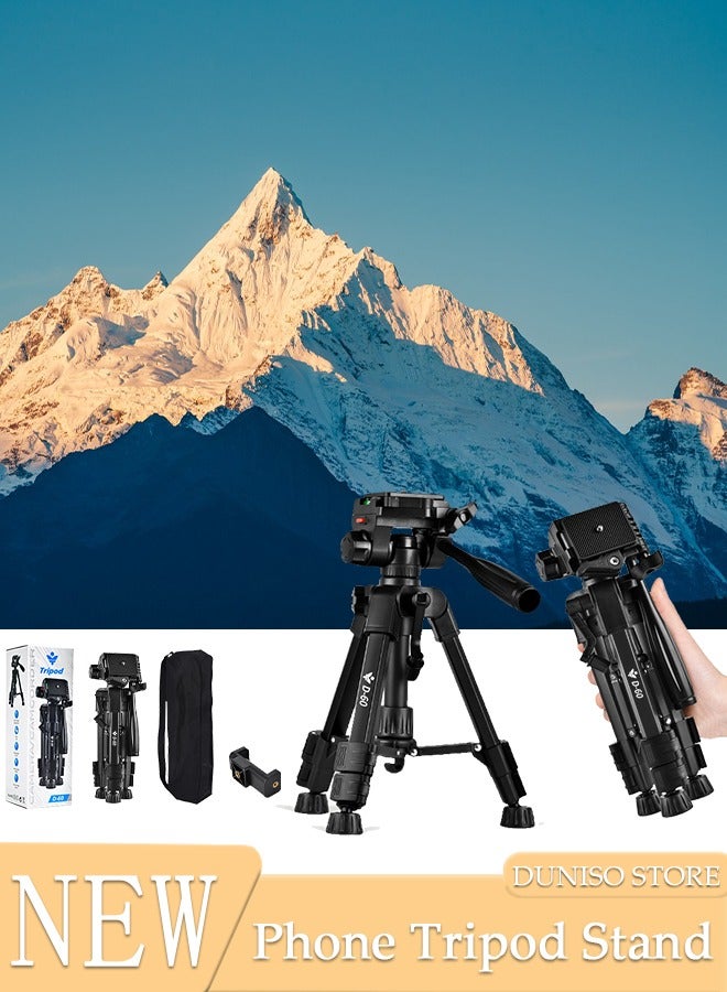 Tripod Stand Extendable Phone Tripod Stand with Portable Pouch, Portable Phone Tripod Stand, Phone Mount for iPhone＆ Android Phone Gopros DSLR Cameras