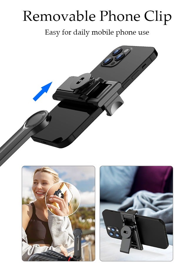 Mini Flexible Phone Tripod, Flexible Selfie Stick Camera Phone Tripod with Remote, Small Travel GoPro Tripod for Video Recording Vlogging, Octopus Tripod for Phone