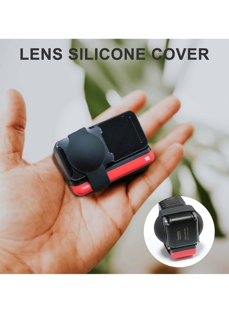 SYOSI Panoramic Lens Adhesive Lens Protector Cover Lens Cap, Lens Guards for Insta360 ONE RS/ONE R Accessories Case Sticky