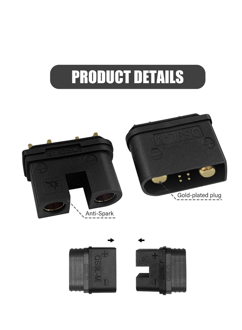 180 Amp High Current Quick Connector Anti,Spark Connector 6,10 Gauge Quick Connect Disconnect Battery Terminal for Golf E,Bike RV Winches Lifts Motor 2 Pcs