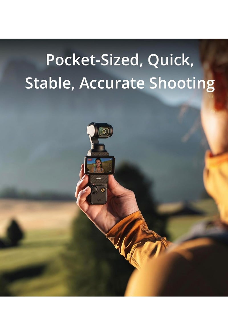 Osmo Pocket 3 Creator Combo, Vlogging Camera with 1'' CMOS & 4K/120fps Video, 3-Axis Stabilization, Face/Object Tracking, Fast Focusing, Mic Included for Clear Sound, Small Camera for Photography