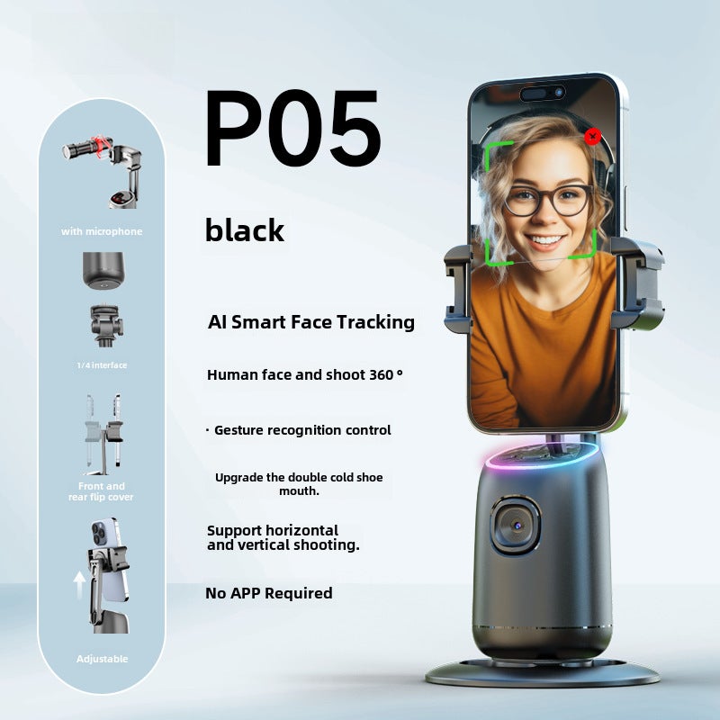 TOKQI P05 Smart AI Face Tracking 360° Phone Stabilizer P05 [Standard Edition] Intelligent AI Face Follow-up PTZ (ready to use when starting up)