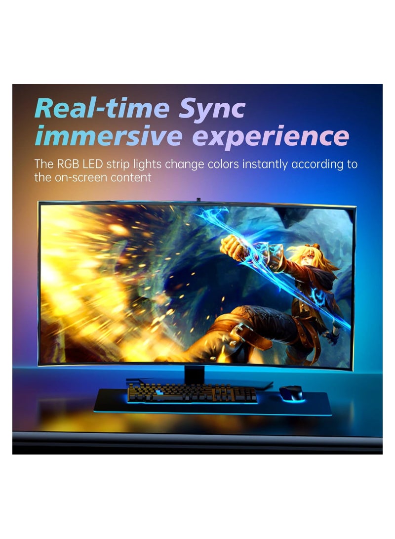 Gaming Monitor LED Backlight with Music Sync RGB+IC Ambient Lighting, Software-Controlled Color Effects for 24