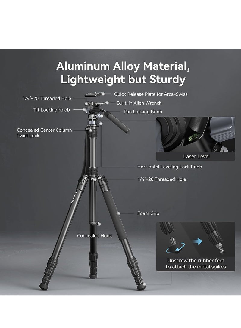 SmallRig CT190 FreeBlazer Aluminum Alloy Video Tripod - 4319