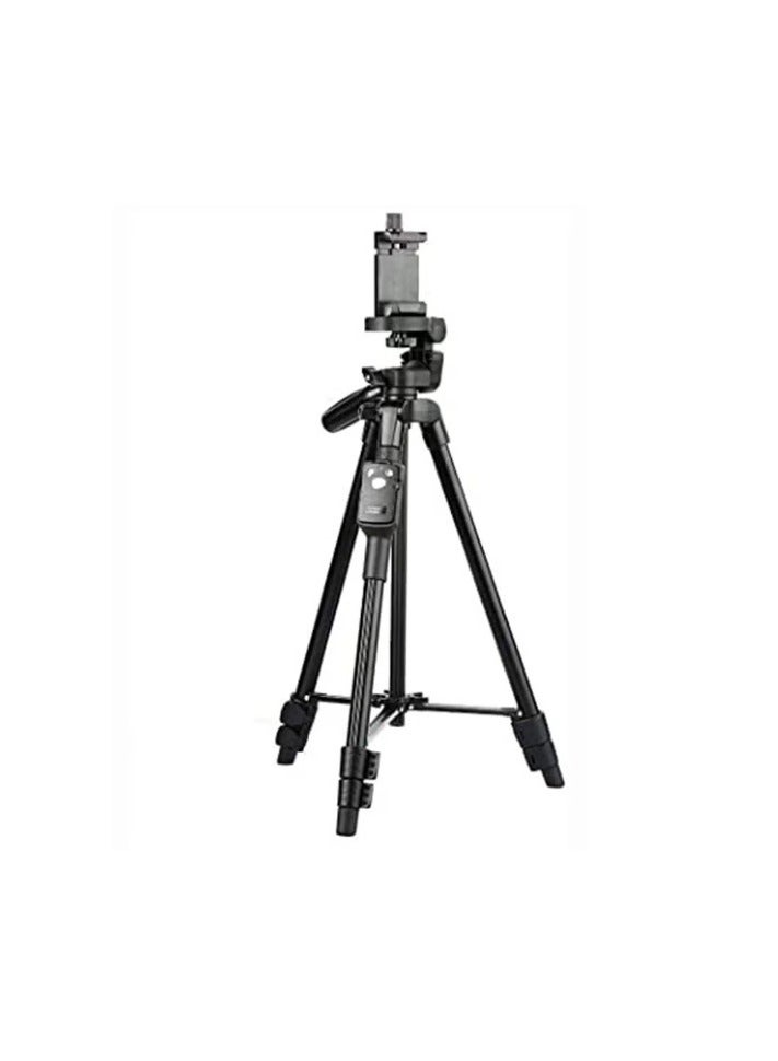 VCT-5208 Portable Tripod Stand With Remote Shutter Black