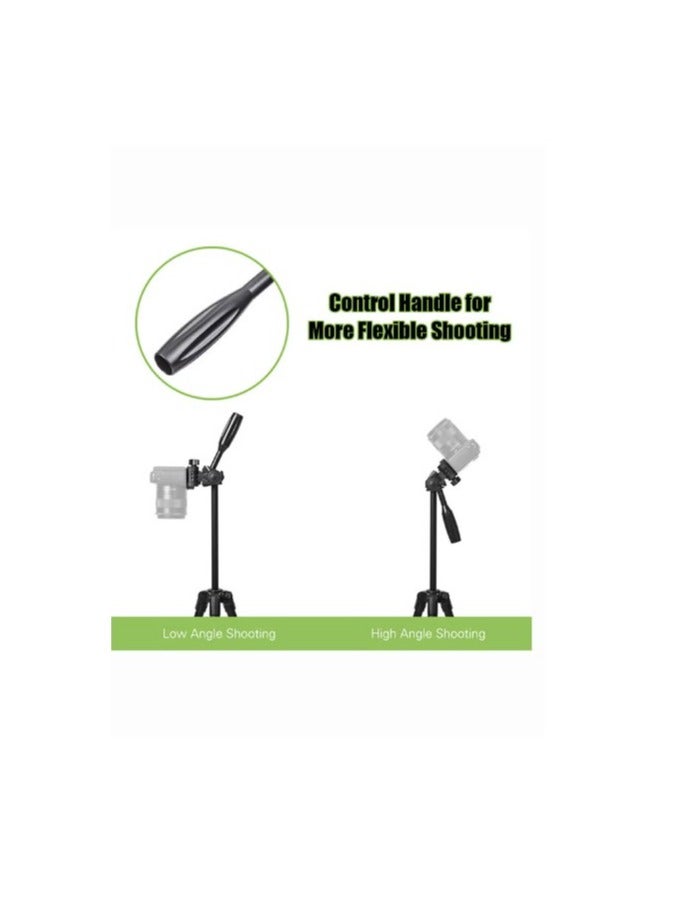 VCT-5208 Portable Tripod Stand With Remote Shutter Black