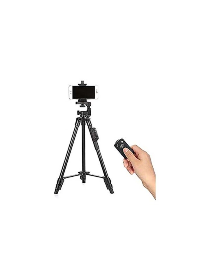 VCT-5208 Portable Tripod Stand With Remote Shutter Black