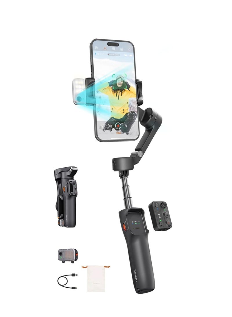 Hohem Gimbal Stabilizer for Smartphone iSteady V3,Portable Phone Stabilizers with Al Tracker