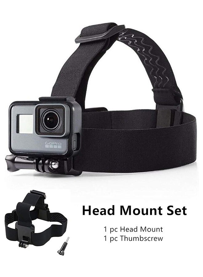 Chest Mount Harness Chesty Vest Head Mount Strap for Action Camera Compatible with GoPro Hero 11/ 10/ 9/ 8/ Max/ Go Pro Hero 7/ 6/ 5/ 4/  Session/ 3+/ 3/ Hero (2018)/ Fusion/ DJI Osmo/ AKASO