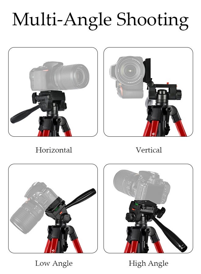 Tripod Stand Extendable Phone Tripod Stand with Portable Pouch, Portable Phone Tripod Stand, Phone Mount for iPhone＆ Android Phone Gopros DSLR Cameras