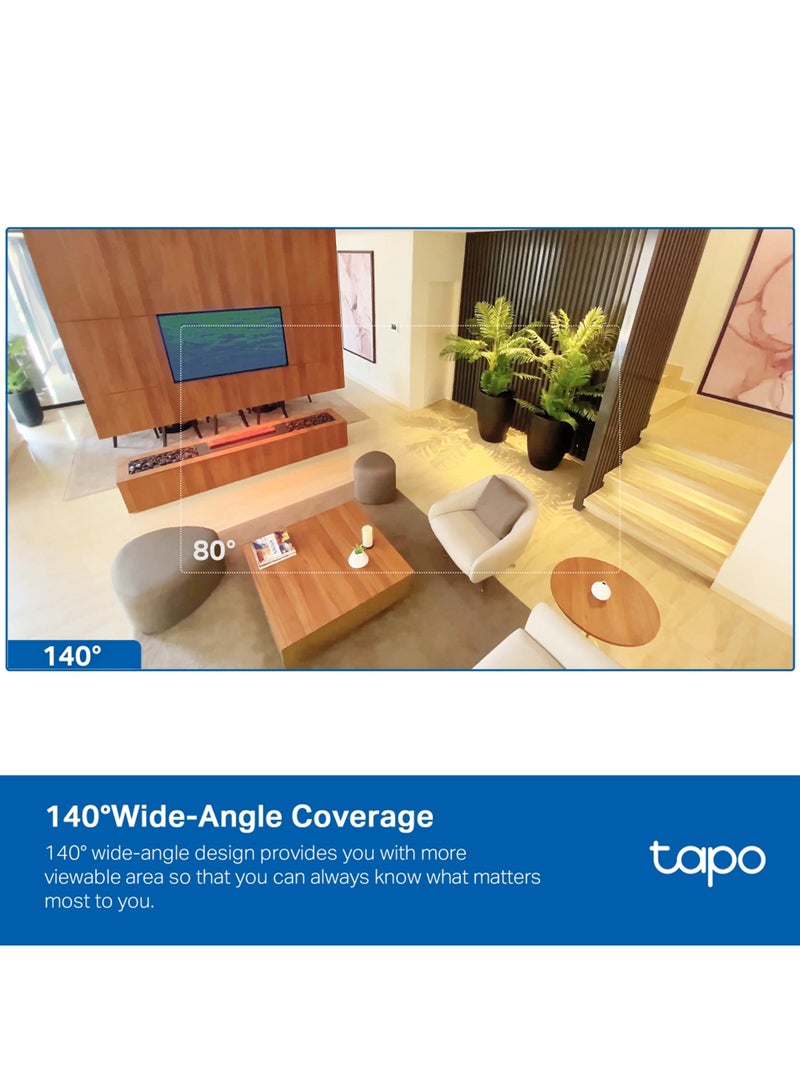 Tapo C125, WiFi Security Camera, 2K Resolution, Physical Privacy Mode, Starlight Sensor, Intelligent AI Detection and Notification, Compatible with Alexa & Google Assistant