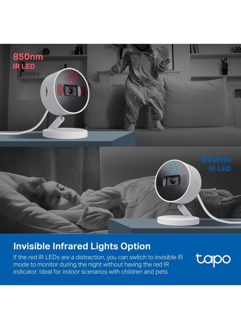 Tapo C125, WiFi Security Camera, 2K Resolution, Physical Privacy Mode, Starlight Sensor, Intelligent AI Detection and Notification, Compatible with Alexa & Google Assistant