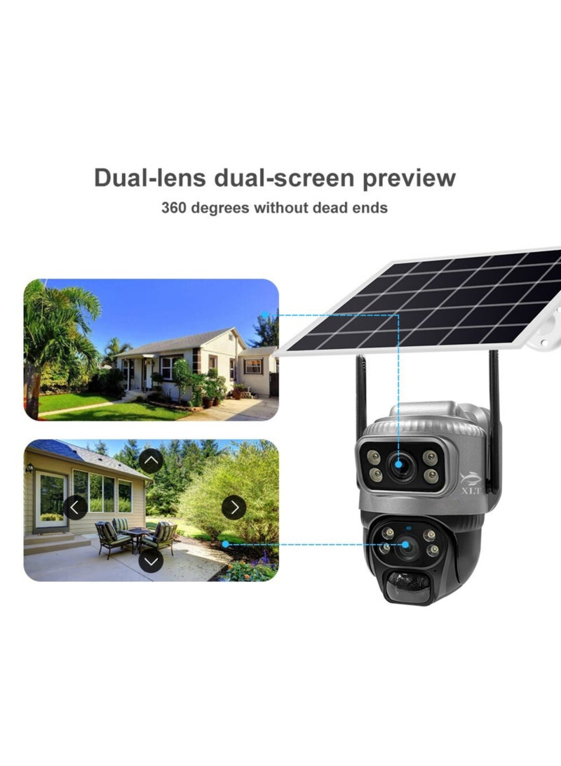 WIFI Solar Camera PTZ 360°View Solar Powered Outdoor Security Camera.