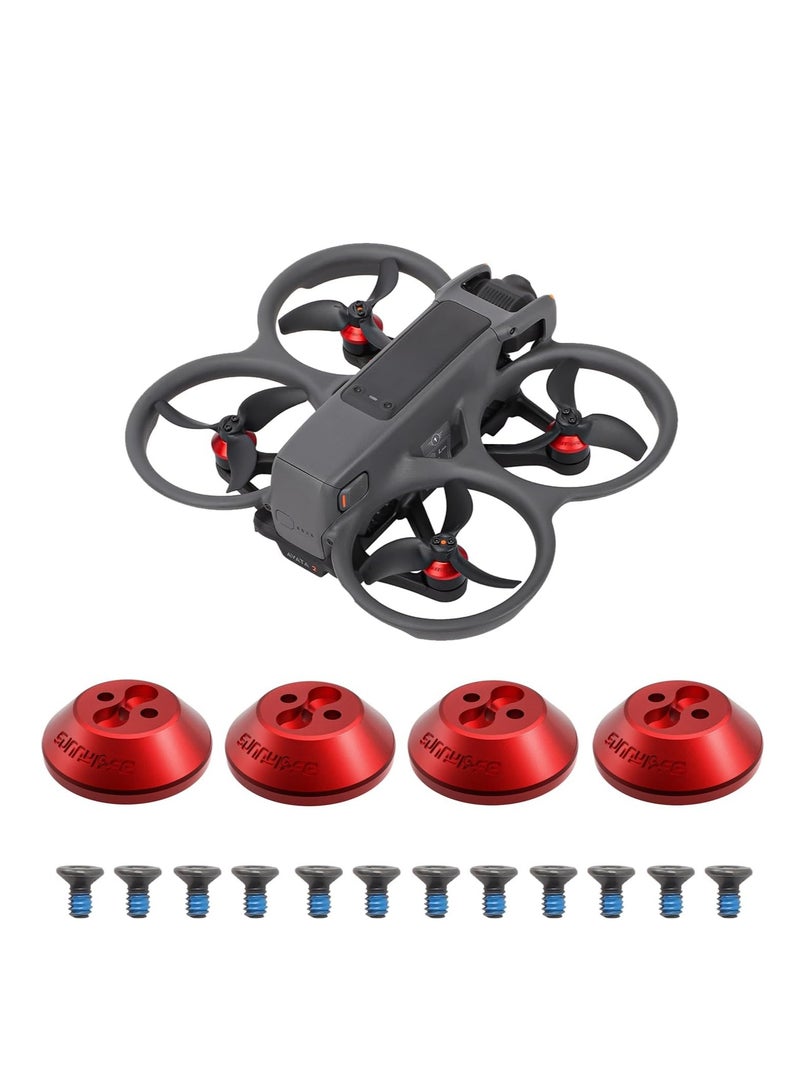 4Pcs Motor Cover for DJI Avata 2, Aluminum Alloy Motor Covers, Motor Protect Guard, Dustproof Waterproof Protective Motor Cover Cap, Drone Motor Cover, for DJI Avata 2 Drone Accessories (Red)