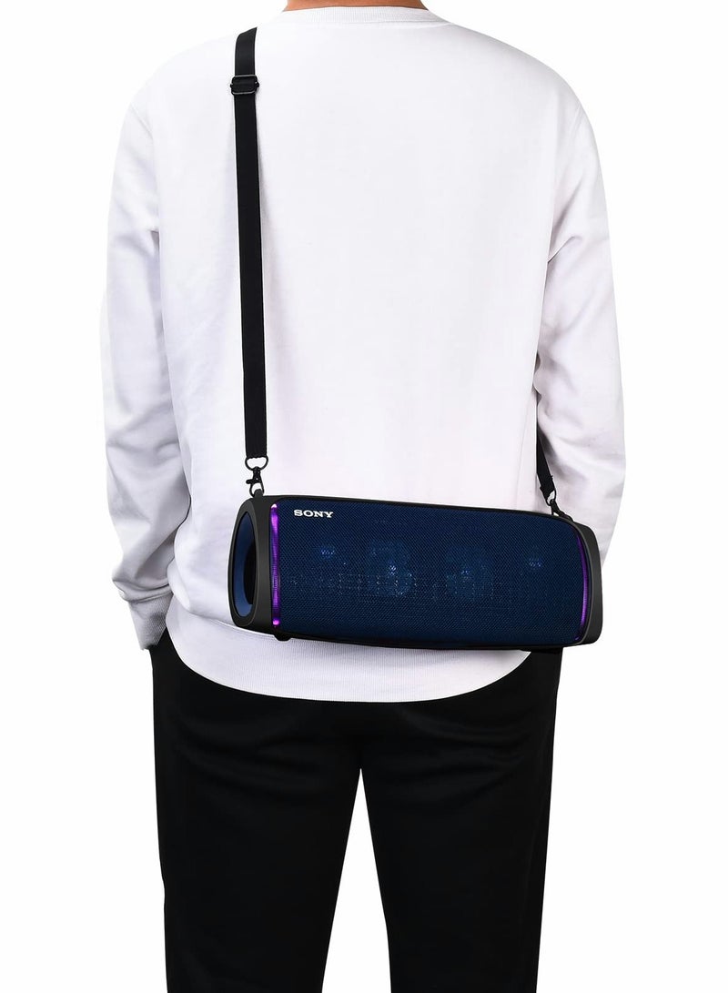 Silicone Case with Shoulder Strap for Sony SRS-XB43 Extra BASS Speaker, Flexible Carrying Case, Protect Pouch Sleeve, Shockproof and Non-Slip Travel Silicone Protective Cover -Black