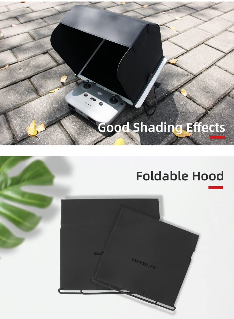 Foldable Sunshade for DJI Mavic 3, Mini 2, Mavic Air 2, and Air 2S Controllers - 7.9-Inch Display Sunshield Accessory for Enhanced Outdoor Viewing